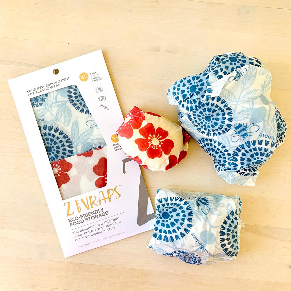 New Beeswax food wraps with Sweetgum designs