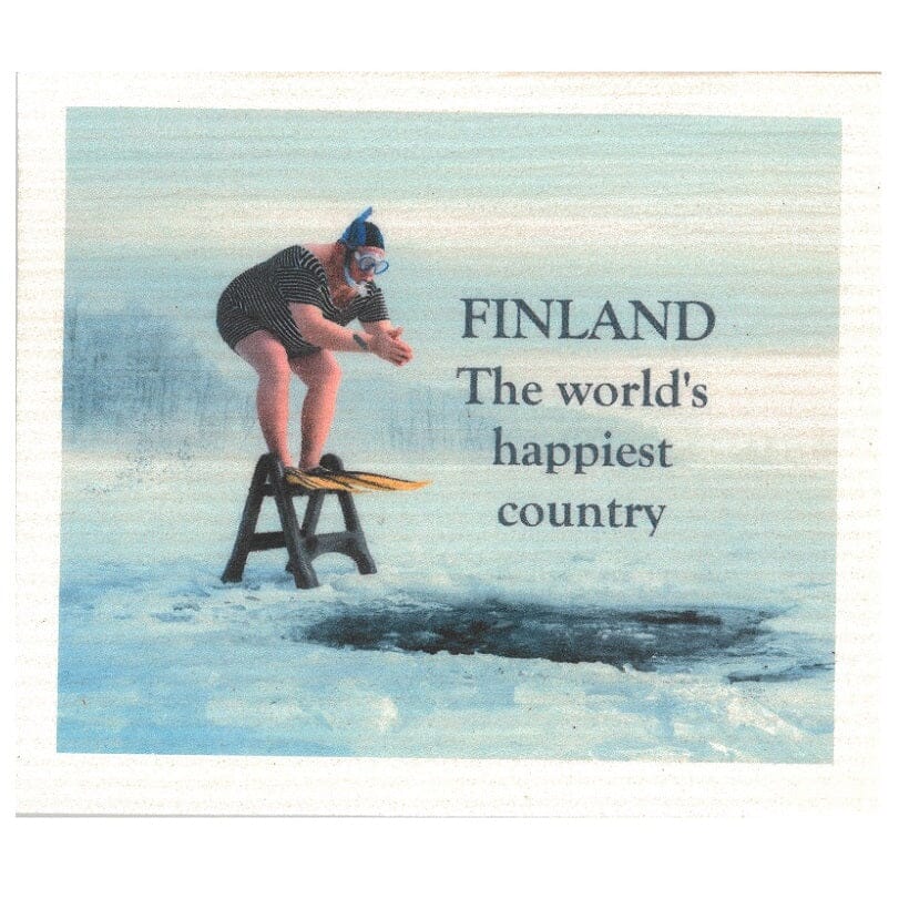 Finnish Ice Swimming Swedish Dishcloth | multi-color Swedish Dishcloths SWEETGUM TEXTILES CO., LLC 