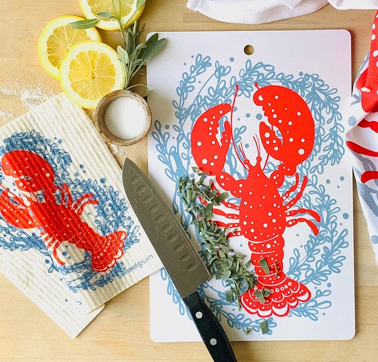 Lobster Swedish Dishcloth | Red and Blue Swedish Dishcloths SWEETGUM TEXTILES CO., LLC 