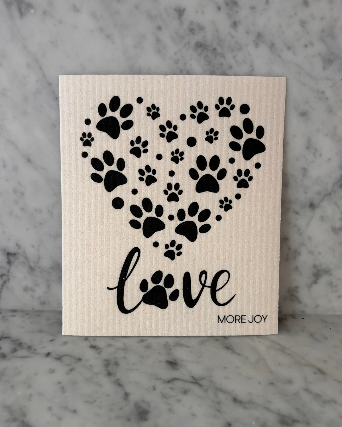 Paw Print Heart Swedish Dishcloth | Dog Lovers Swedish Dishcloths SWEETGUM TEXTILES CO., LLC 
