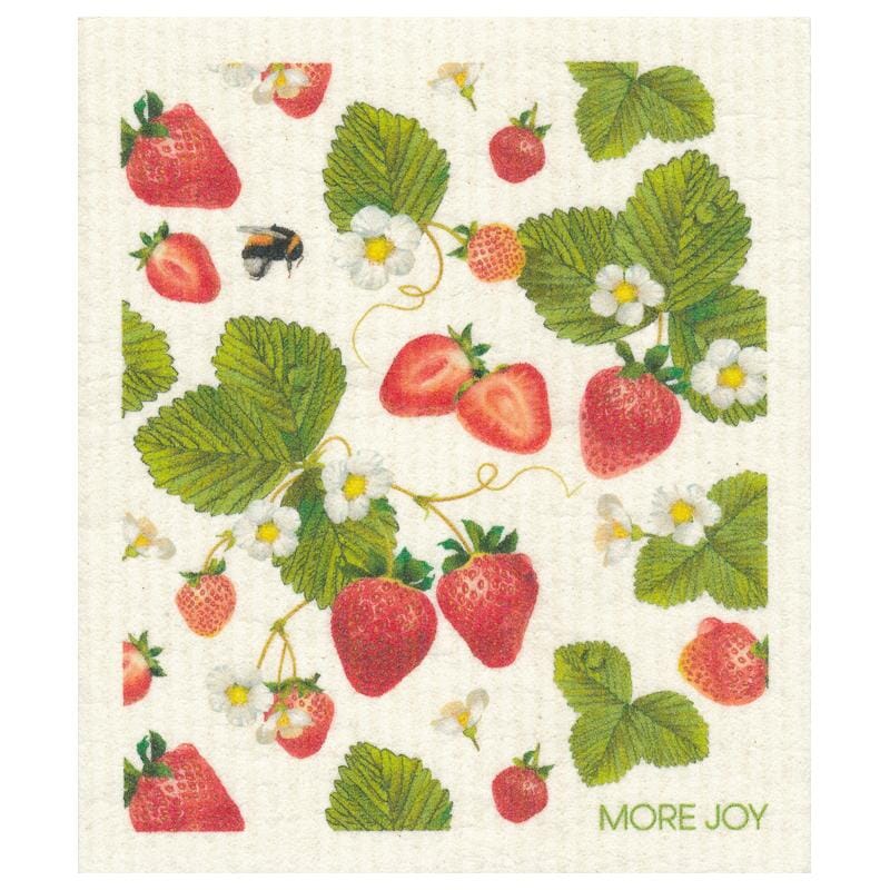 Strawberries Swedish dishcloth | Red, white and green Swedish Dishcloths SWEETGUM TEXTILES CO., LLC 
