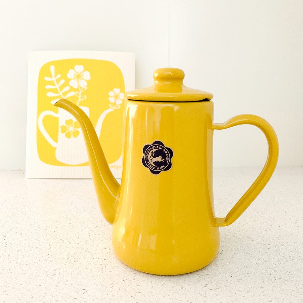 Yellow Teapot Swedish Dishcloth Swedish Dishcloths sweetgum textiles company, LLC 