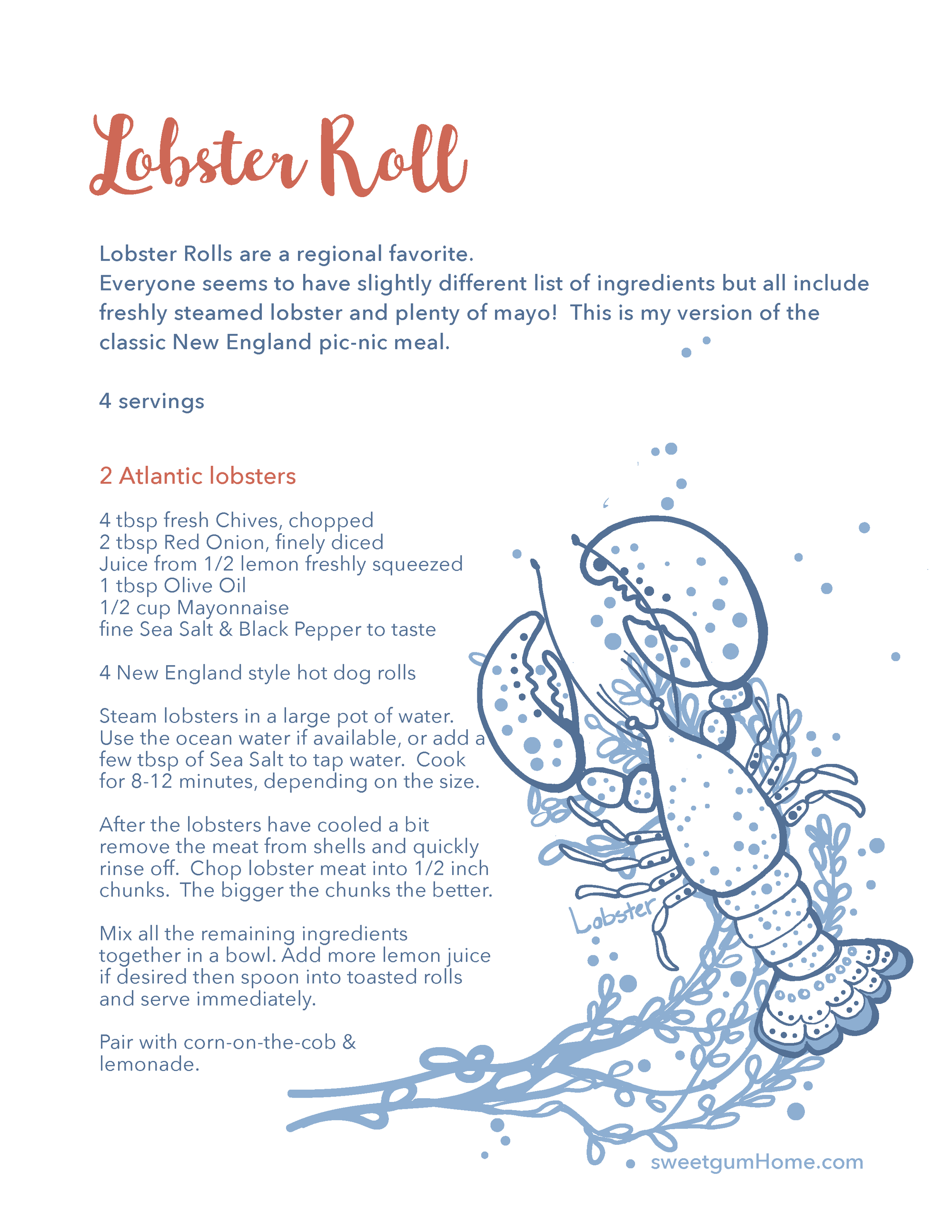 New England lobster roll recipe