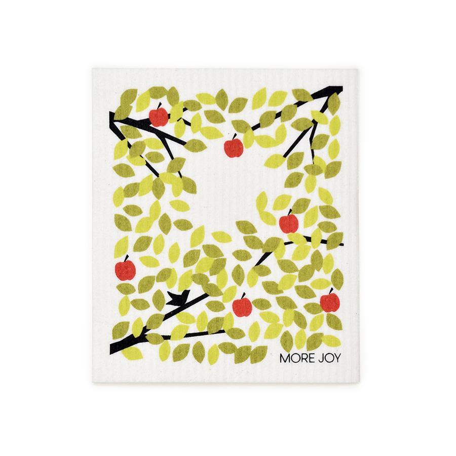 Apple Tree Swedish Dishcloth | Green | 8&quot; x 6.75&quot; | More Joy Swedish Dishcloths SWEETGUM TEXTILES CO., LLC 