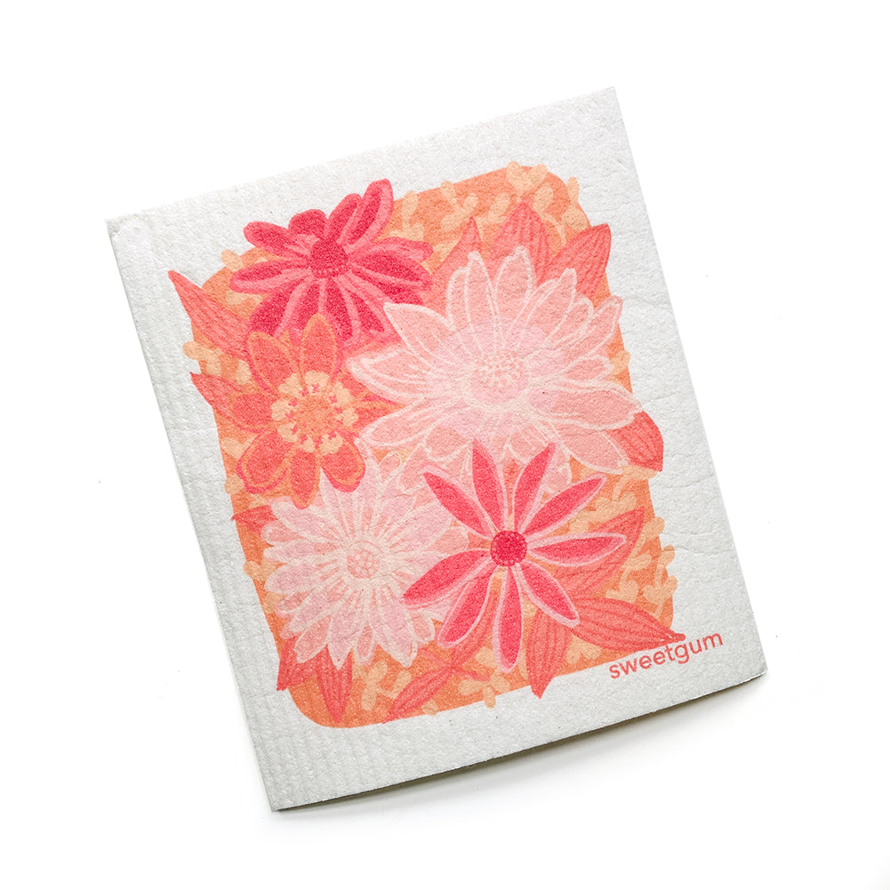 Swedish Dishcloths & Tea Towel Bundle - Flowers — Steller Handcrafted Goods