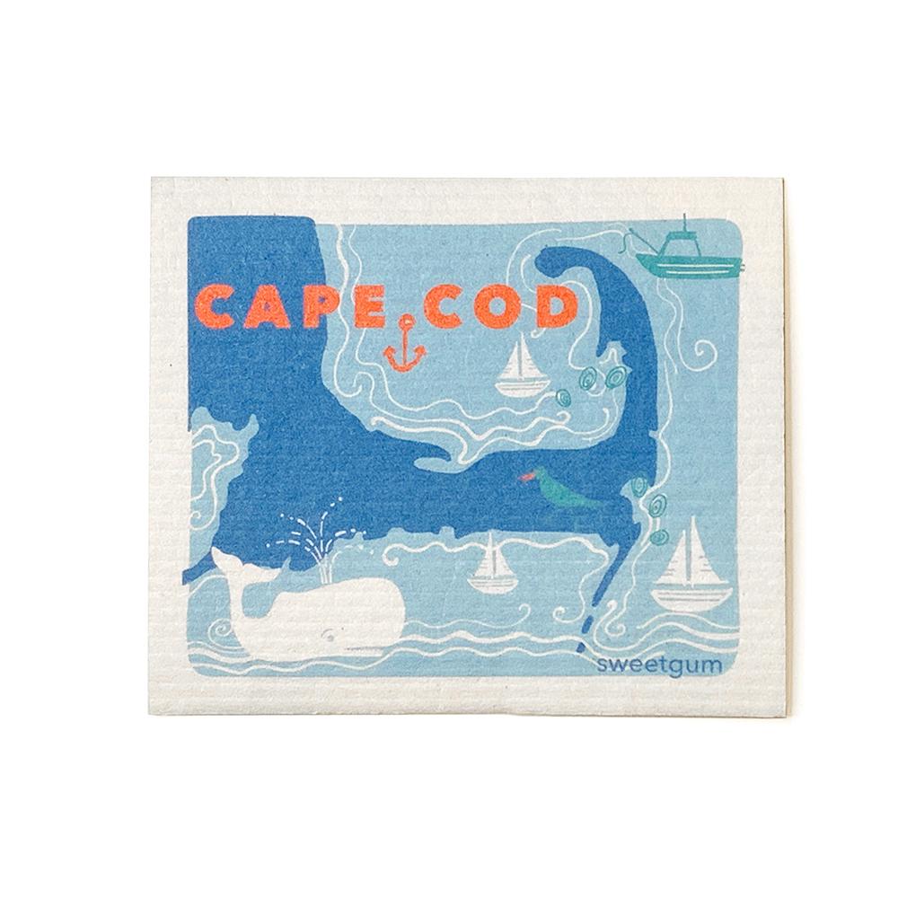 Cape Cod Swedish Dishcloth | Blue | 8" x 6.75" | Sweetgum Swedish Dishcloths SWEETGUM TEXTILES CO., LLC 