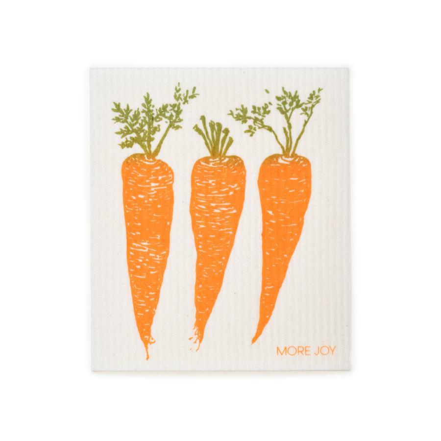 Carrots Swedish Dishcloth | Orange | 8" x 6.75" | More Joy Swedish Dishcloths SWEETGUM TEXTILES CO., LLC 