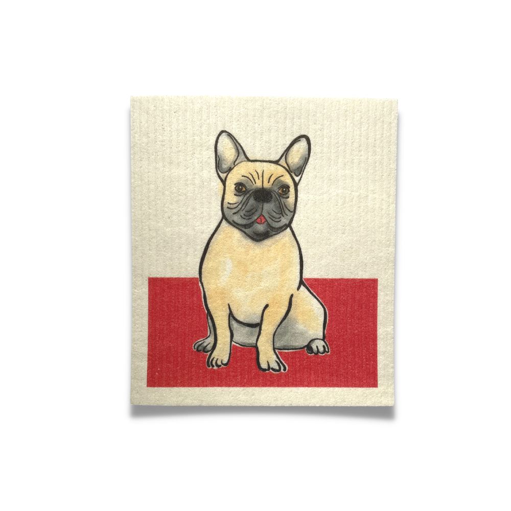French Bulldog Swedish Dishcloth | Sweetgum Home Swedish Dishcloths sweetgum textiles company, LLC 