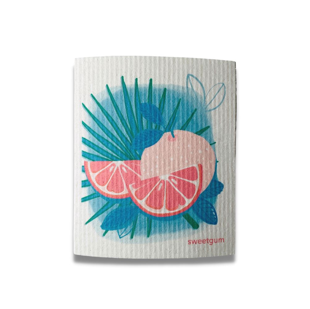 Crab Tea Towel + 2 Swedish Dishcloths gift set - sweetgum home, LLC