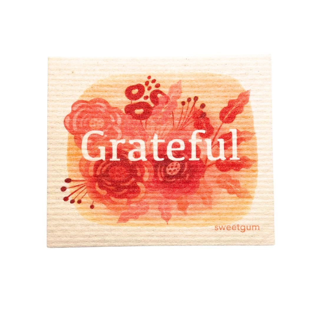 Grateful Swedish Dishcloth | Red &amp; Orange Swedish Dishcloths sweetgum textiles company, LLC 