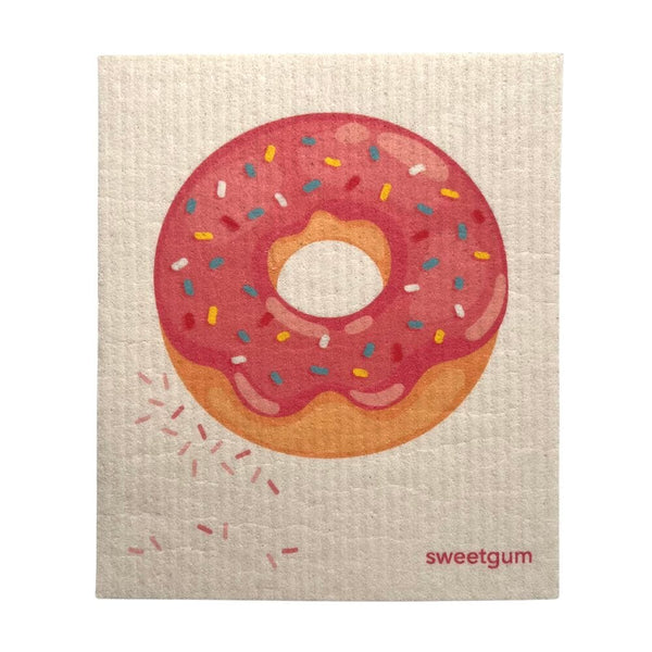 Large Pink Donut Swedish dishcloth sweetgum home, LLC