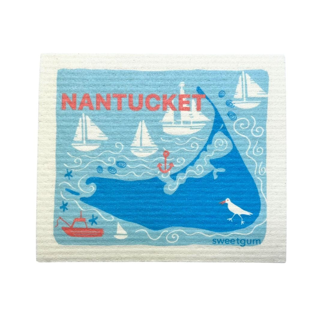 Nantucket Swedish Dishcloth | Blue | Sweetgum Home Swedish Dishcloths SWEETGUM TEXTILES CO., LLC 
