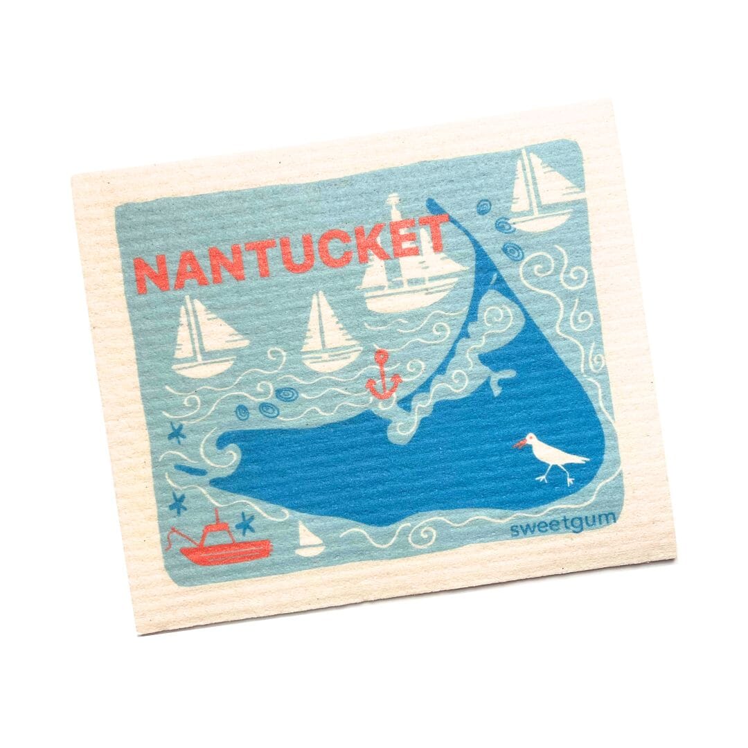 Nantucket Swedish Dishcloth | Blue | Sweetgum Home Swedish Dishcloths SWEETGUM TEXTILES CO., LLC 