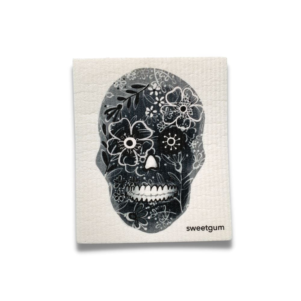 Halloween Skull Swedish Dishcloth